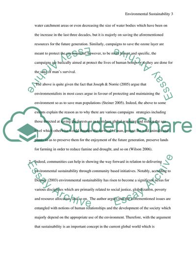 Environmental Sustainability