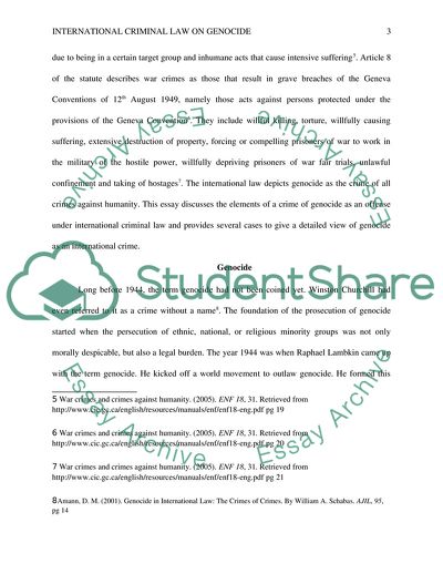 International Criminal Law on Genocide