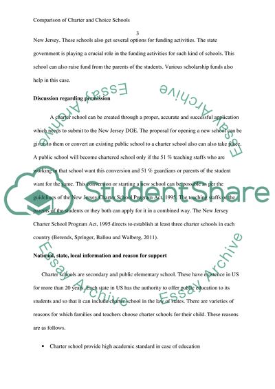 Comparison of Charter and Choice schools