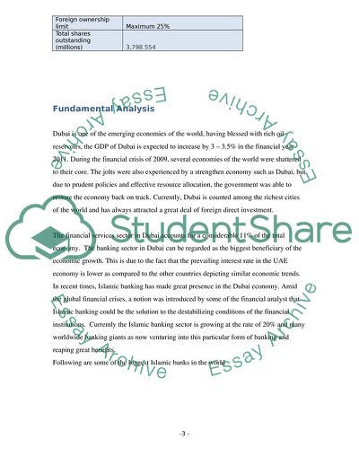 Financial Performance of Dubai Islamic Bank