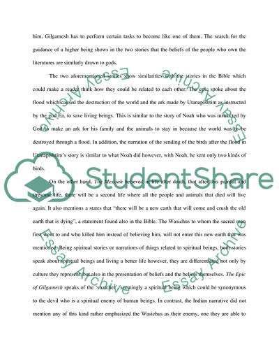 The Epic of Gilgamesh Vs The Messiah