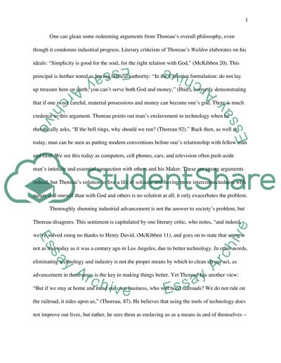 A Lethal Lack of Industry. Walden by Henry David Thoreau