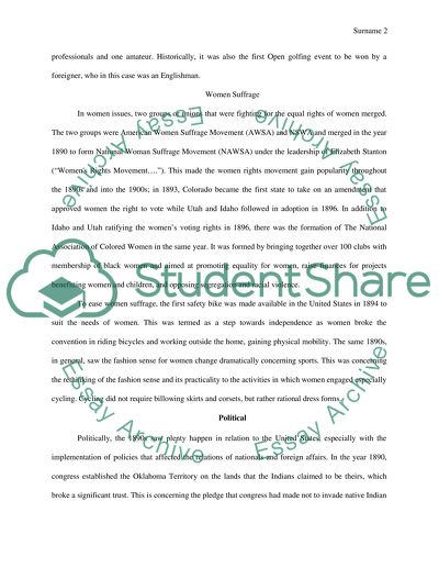 Historical Facts from 1890s