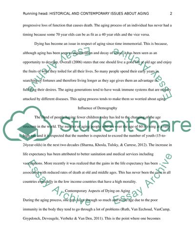 Notions of Death and Aging