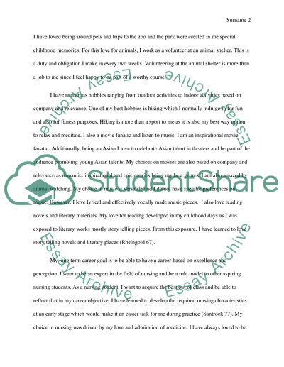 Personal Memoir Letter