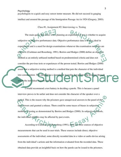Influence of Historical Events/ Interviewing vs Testing