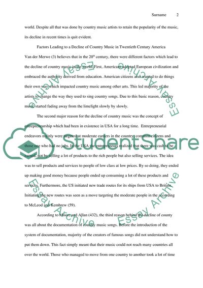 Americas Twentieth Century Country Music