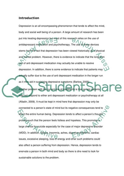 Hypnotherapy and Depression