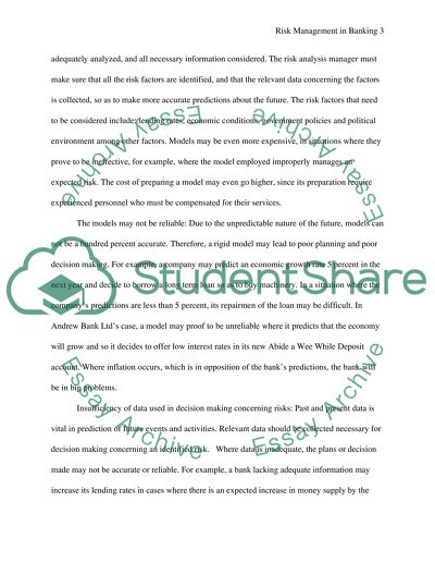 Risk Management in Banking