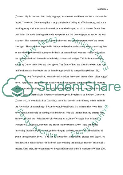 Literary analysis of The Cinder Buggy: A Fable in Iron and Steel