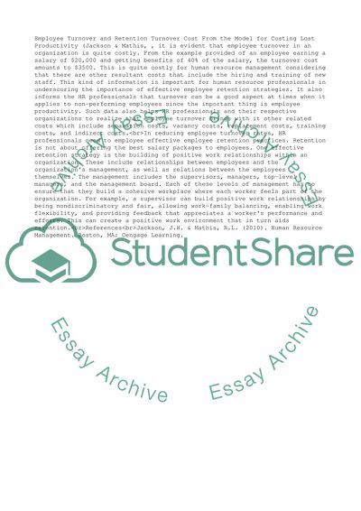 Turnover Calculations