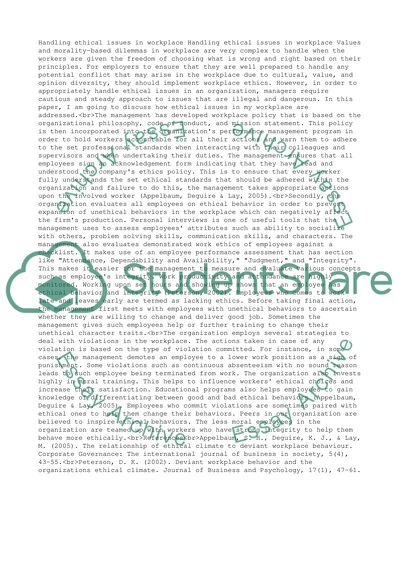 Handling Ethical Issues in Workplace