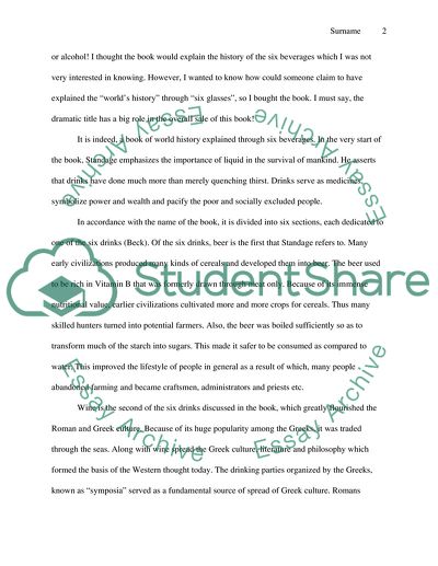 A History of the World in 6 Glasses by Tom Standage