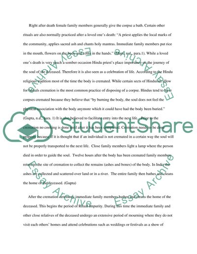 The Hindu Perspective of Death