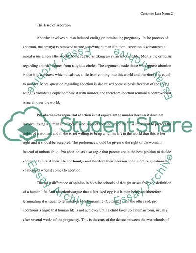 The Moral Question Regarding the Issue of Abortion Using Utilitarianism