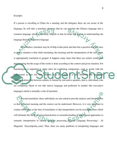 Interpreting Chinses and English Language