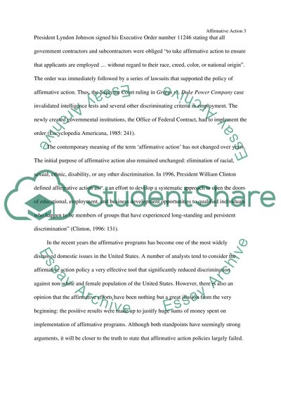 Affirmative Action Policies