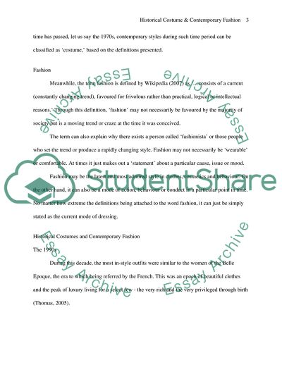 How does Historical Costume Relate to Contemporary Fashion