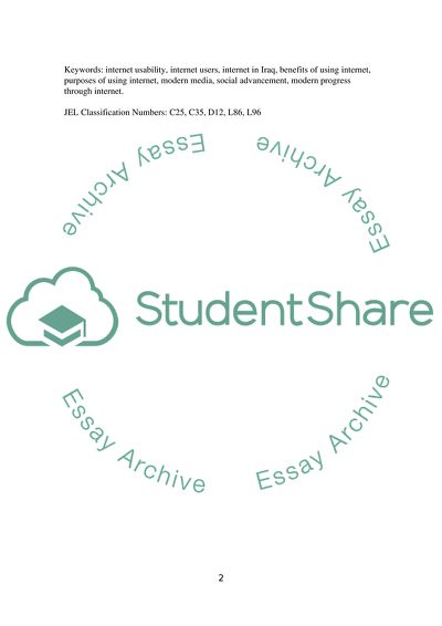 Determinants of Internet Use in Iraq