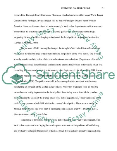 Terrorism and the Response of Local Police Departments