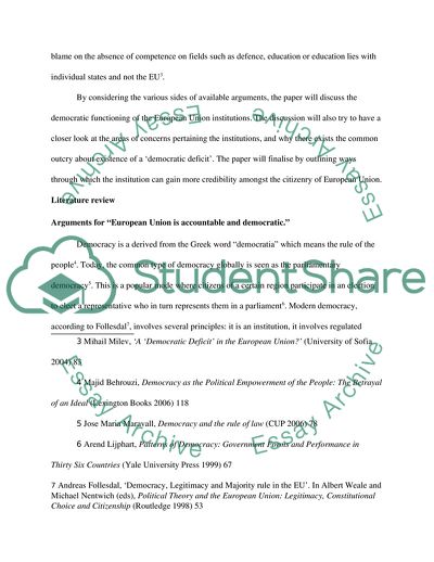 Democratic Functioning of the European Union Institutions