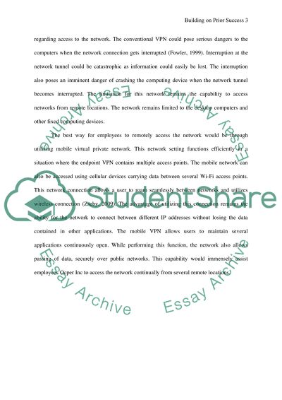 Assignment 2: Building on Prior Success