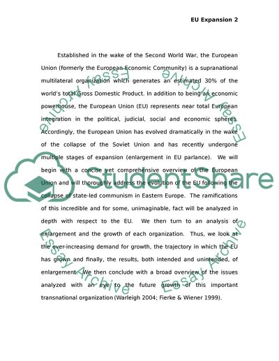 The European Union Expansion