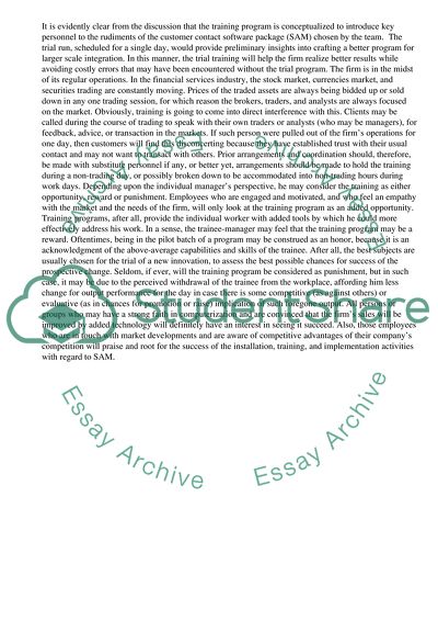 Organizational Training Design