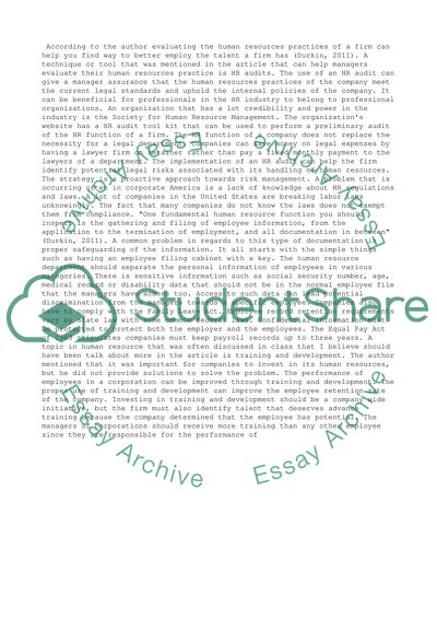 HR practices Business Article