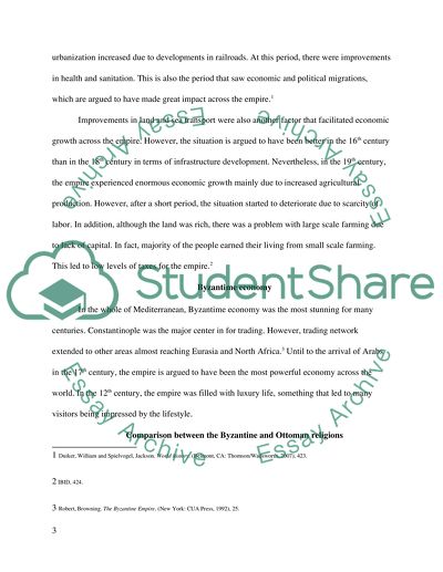 Comparing Byzantine and Ottoman Empires