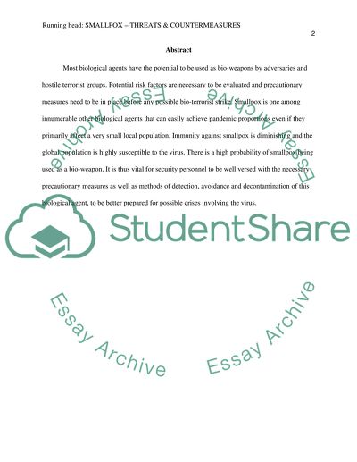 Potential Risks of the Smallpox Threat