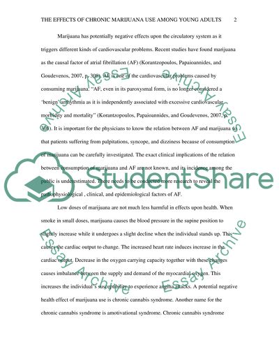 The Adverse Health Effects of Marijuana Use