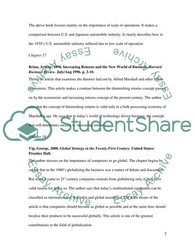 Market Share and Corporate Strategy in International Industries