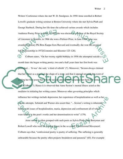 Role of Anne Sextons Mental Illness in her Poetry