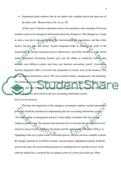 Report about an Accounting Information Systems Disaster