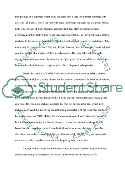 Media Items Related to HIV and AIDS