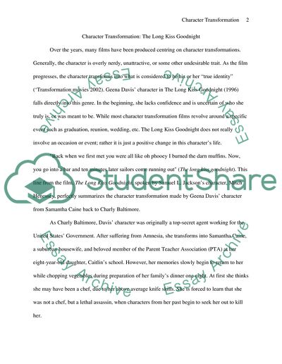 CHARACTER TRANSFORMATIONS IN FILM STORIES