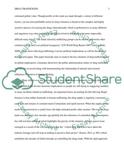 Drug trafficking a global issue