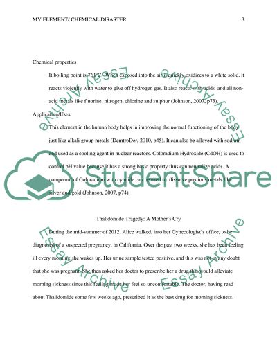My element / Chemical disaster