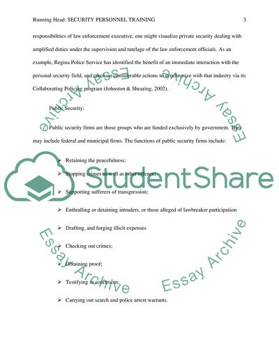 The Good, the Bad and the Legal Issues of Training Security Personnel