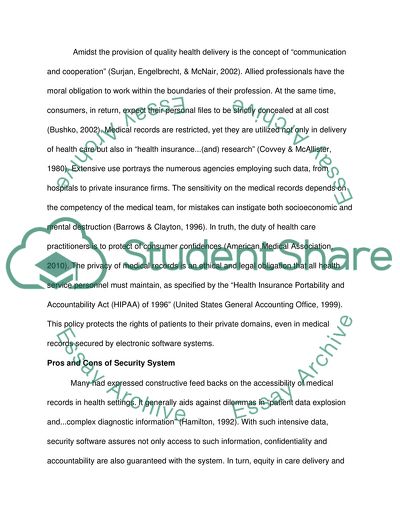 Electronic Software Security in Medical Institutions