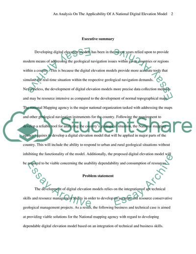 An Analysis on the Applicability of a National Digital Elevation Model