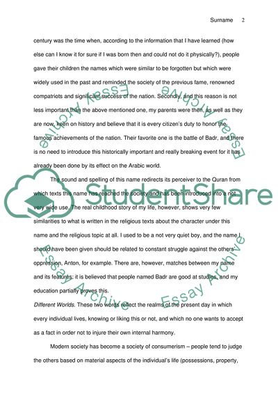 The Things that Help Identify Oneself