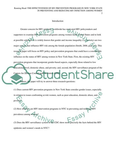 Effectiveness of HIV Prevention Programs in NY State