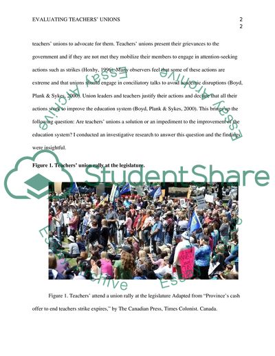 Evaluating Teachers Unions
