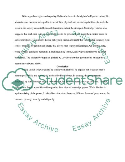 Hobbes and Lockes Legitimate Political Authority