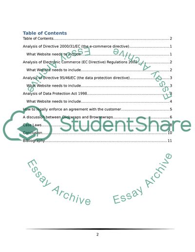 Analysis of Electronic Commerce Regulations