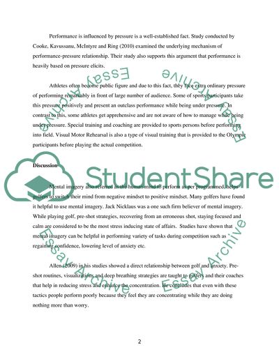 The Importance of the Mental Skill of Imagery