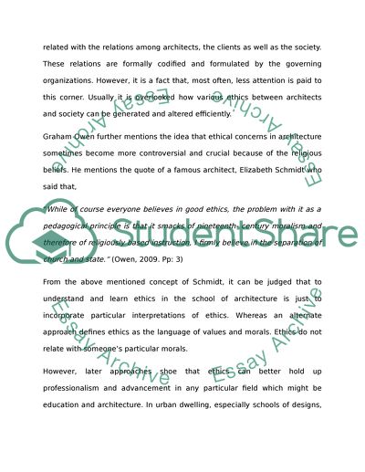 Ethical architecture