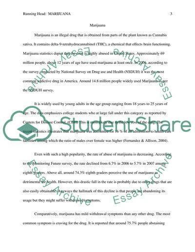 Commonly Used Drug in the USA - Marijuana
